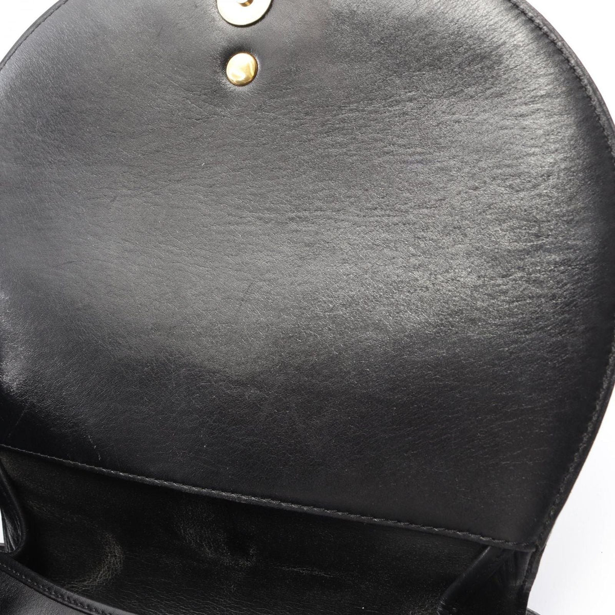 Dior Shoulder Bag Black Leather Vintage