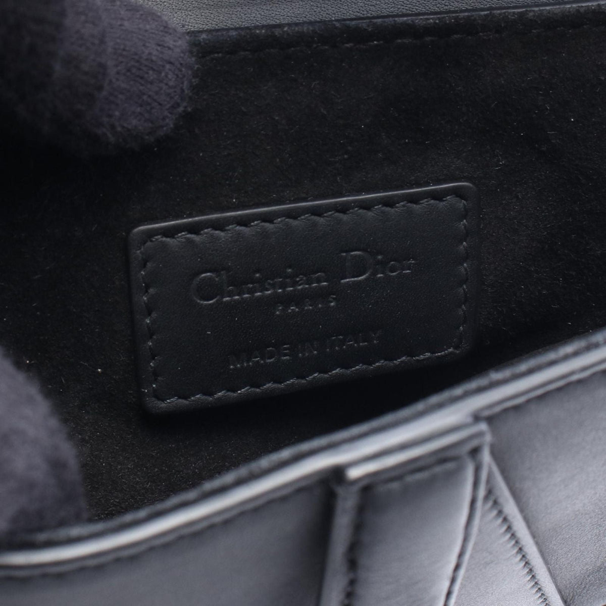 Dior Handbag Saddle Mini Black Leather Bag