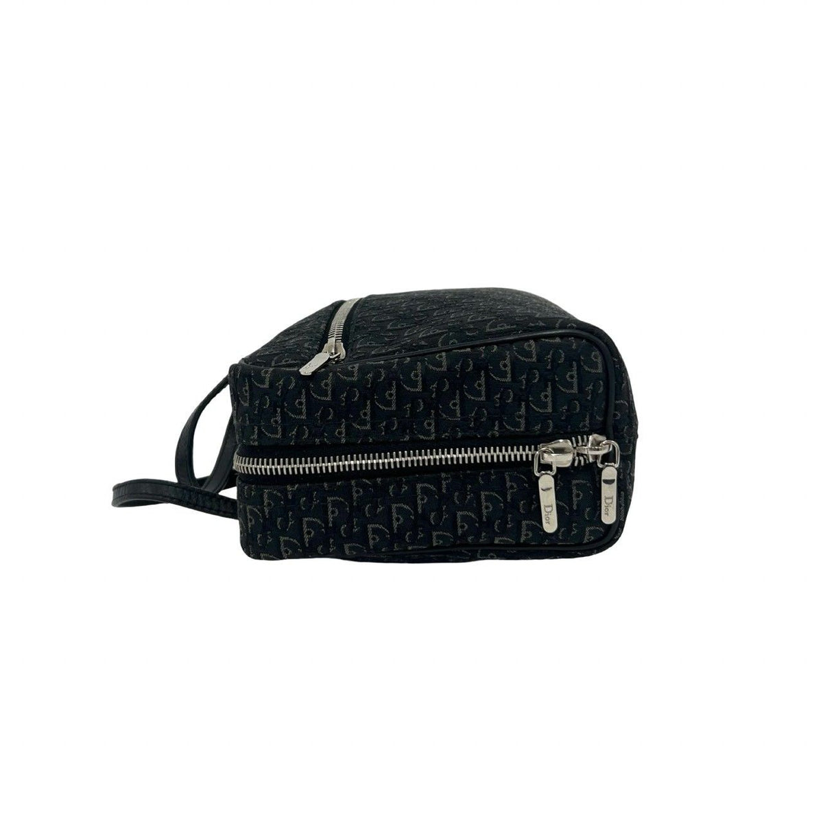 Dior Trotter Canvas Leather Mini Boston Bag Black