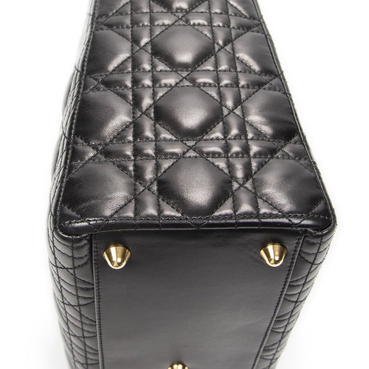 Dior Large Lady Dior Zip Black Canada Lambskin Leather Handbag