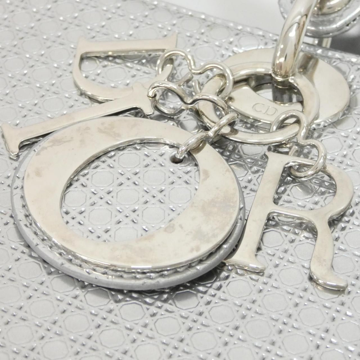 Dior Lady Bag Handbag Silver