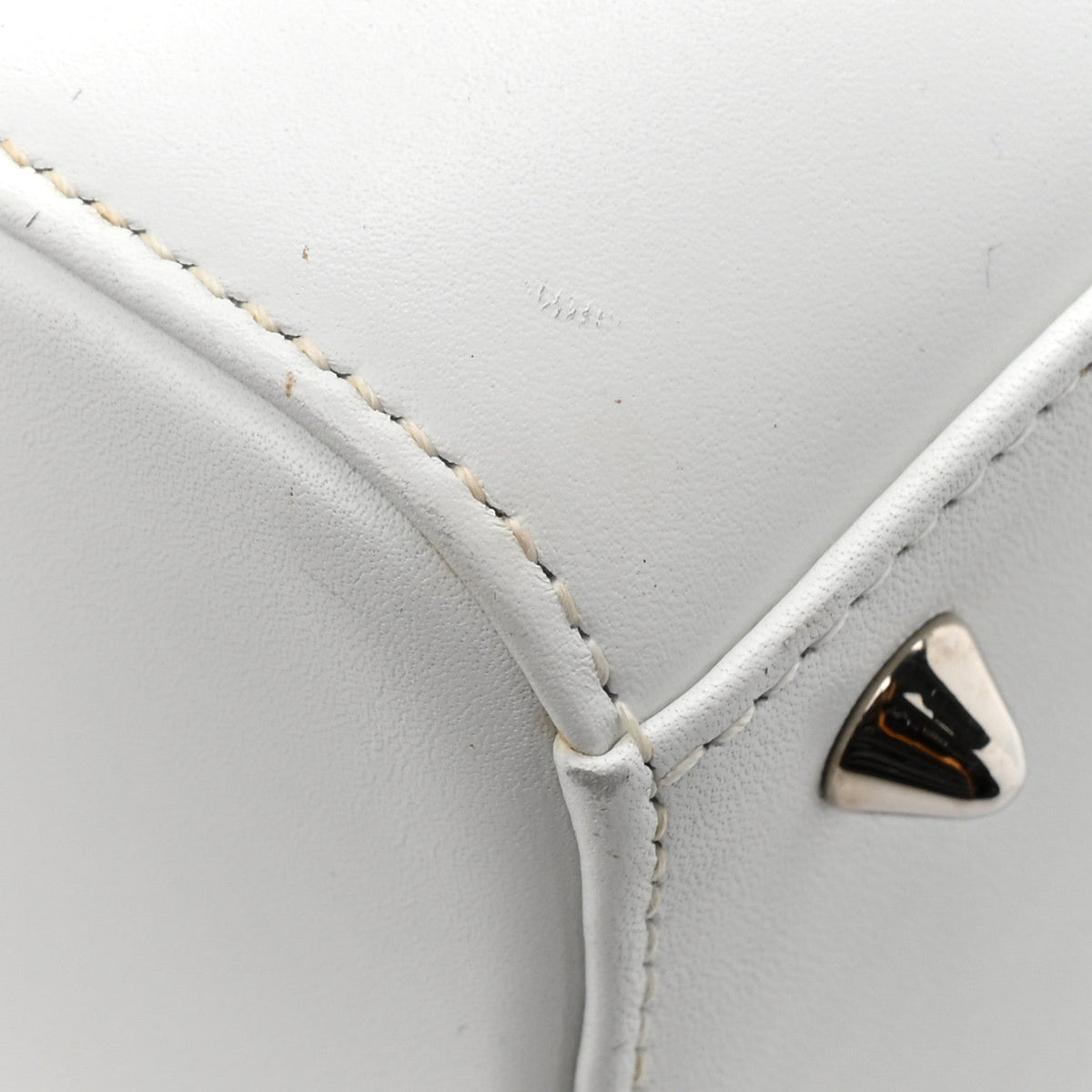 Calfskin Patch Embellished Medium Lady Dior White