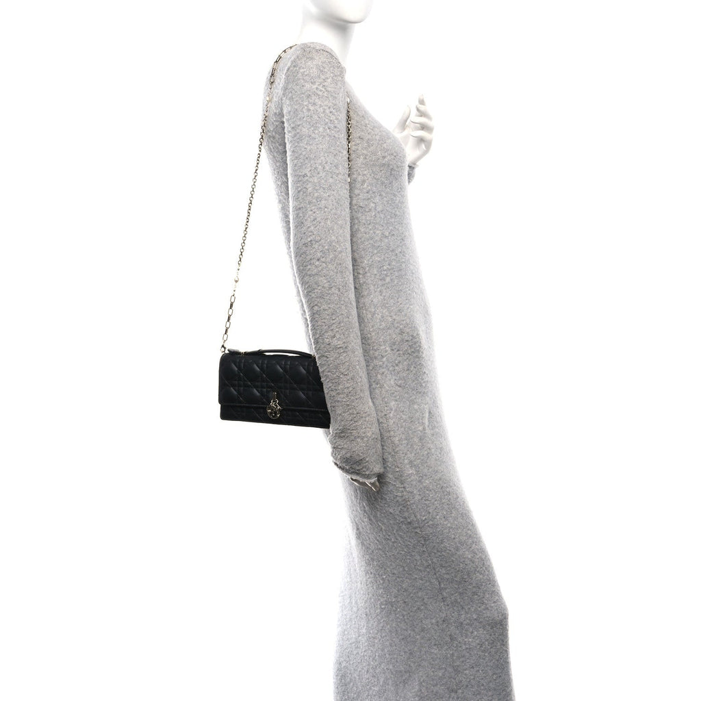 Lambskin Cannage Mini My Dior Bag Black