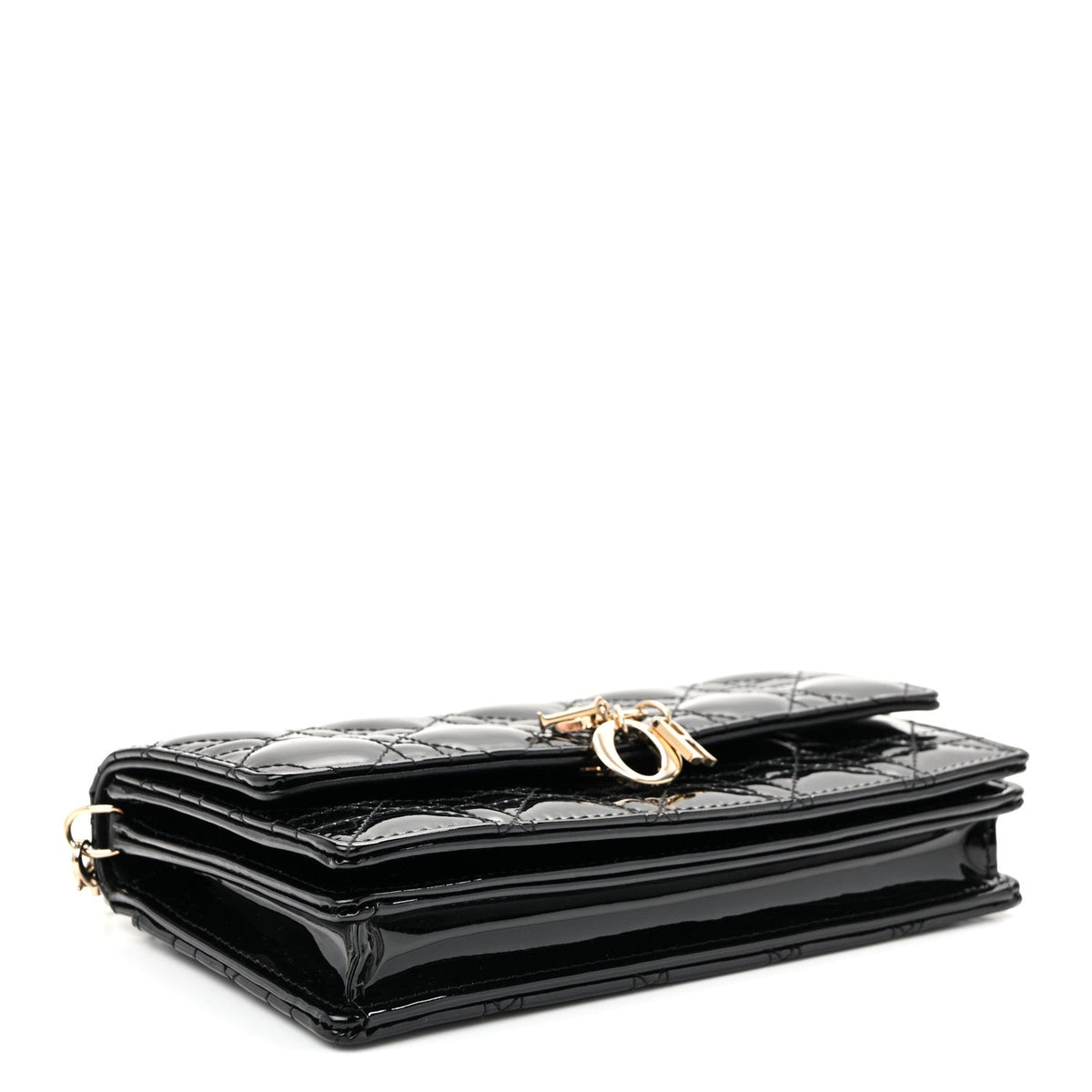 Patent Cannage Mini My Dior Bag Black