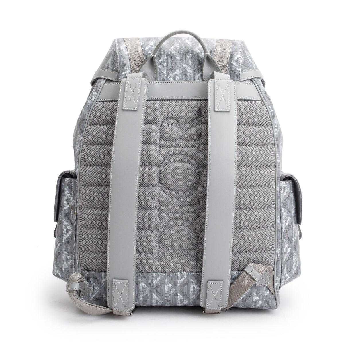 Christian Dior 2023 Grey Diamond Canvas Hit The Road Backpack
