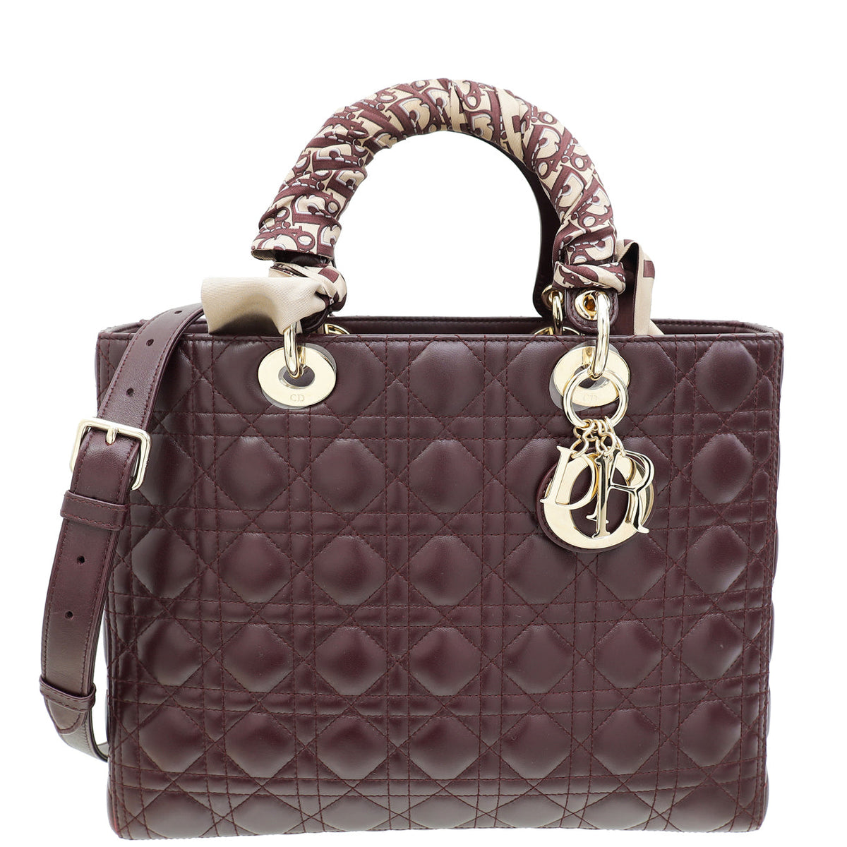 Dior Lady Dior Burgundy Handbag Style 2