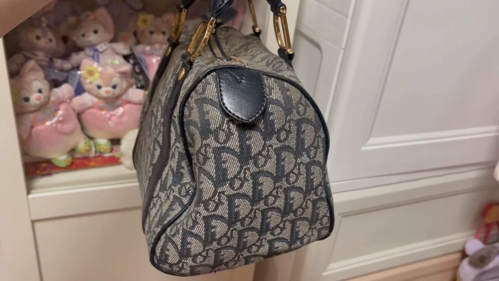 210725-6 Christian Dior navy tote bag 25 handbag