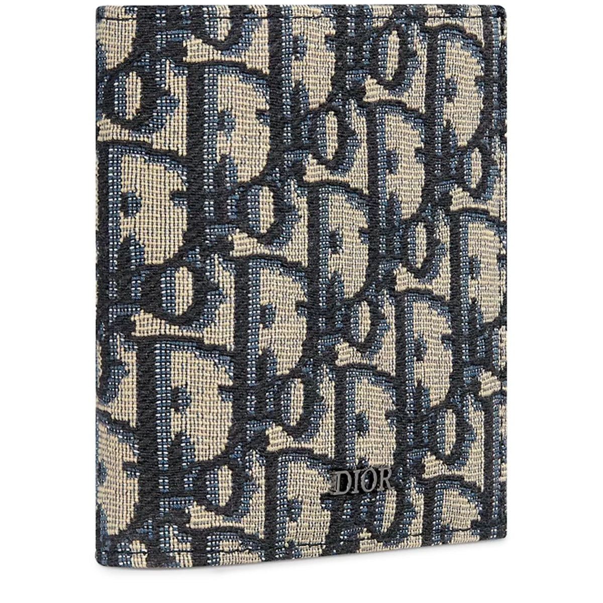 Dior Oblique Jacquard Beige and Black Vertical Bifold Wallet