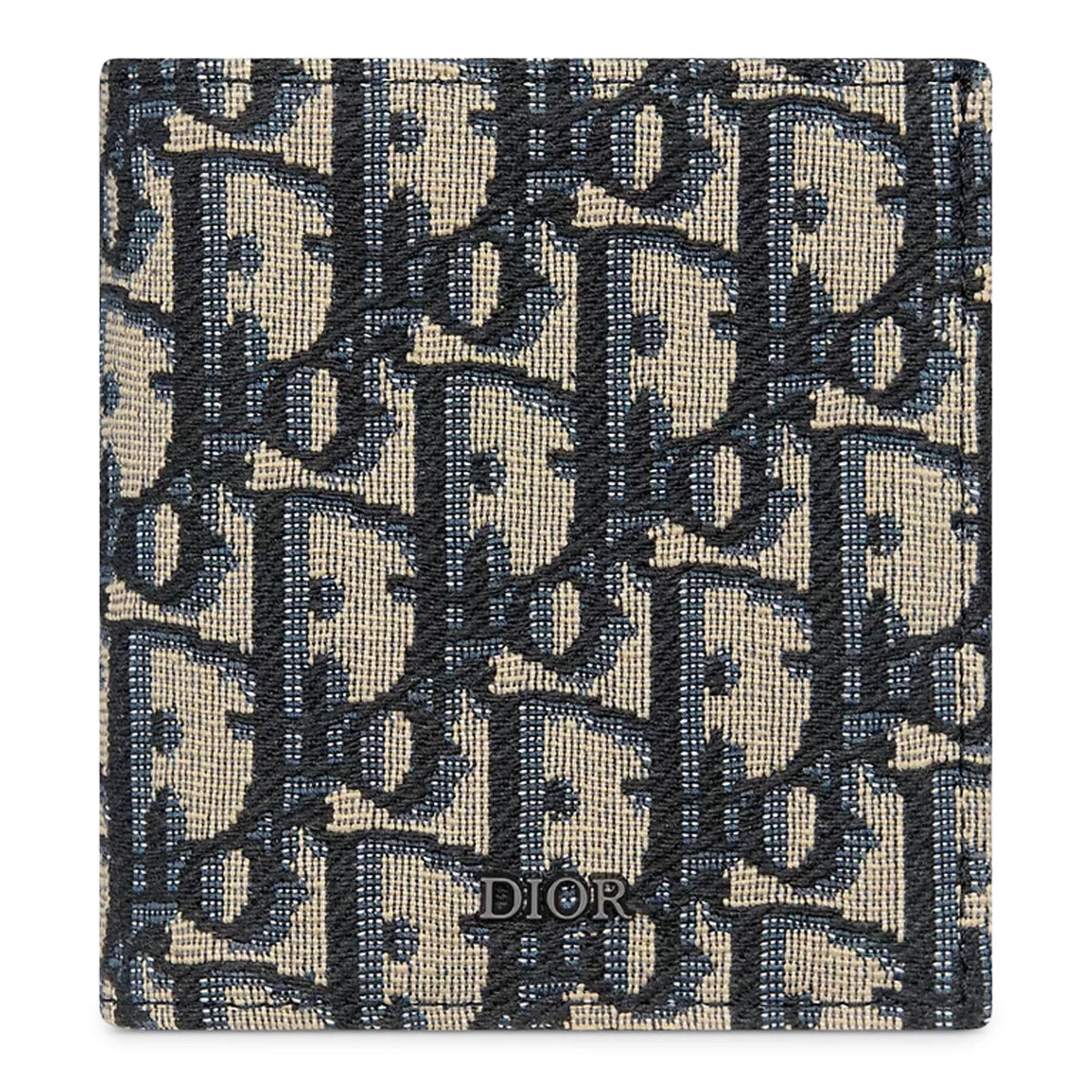 Dior Oblique Jacquard Beige and Black Vertical Bifold Wallet