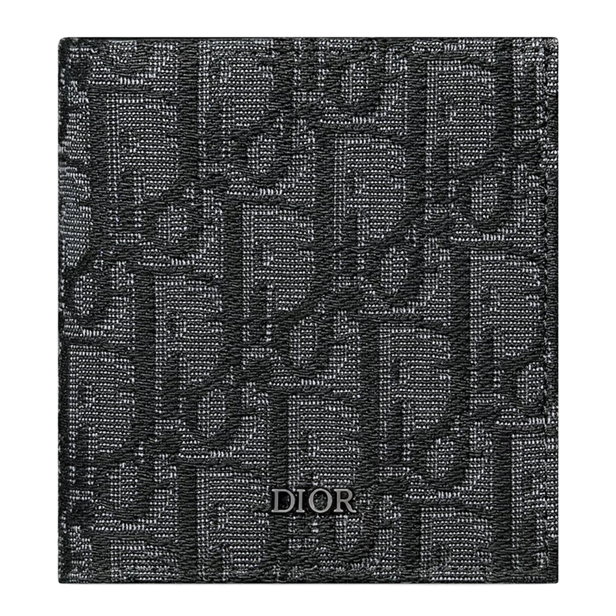 Dior Oblique Jacquard Black Vertical Bifold Wallet