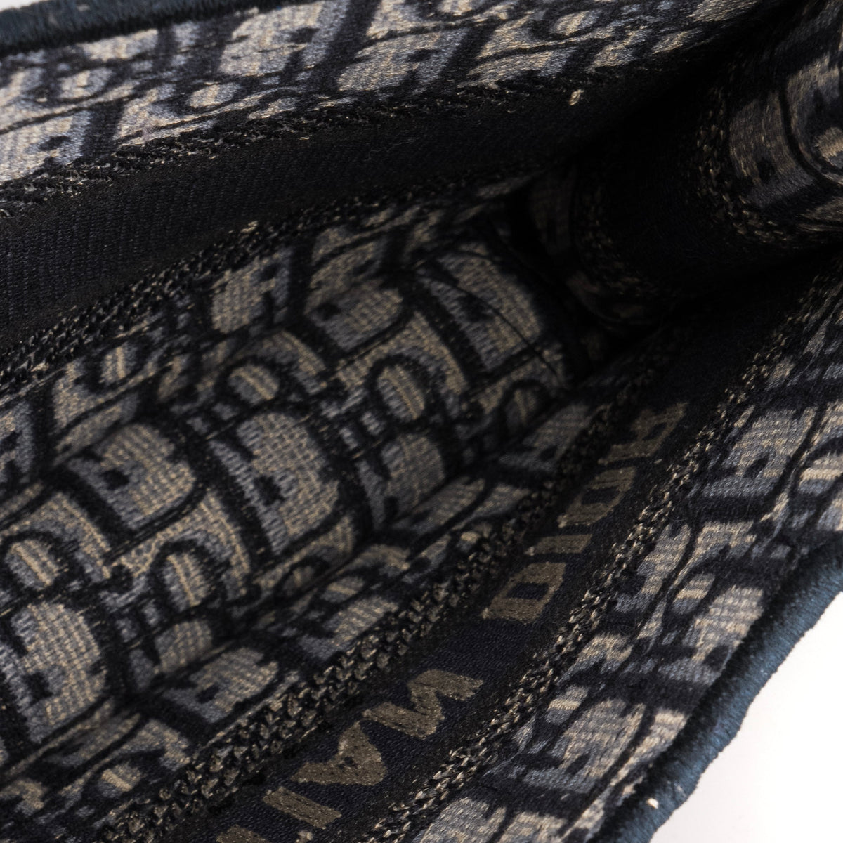 DIOR - Dior Mini Book Tote handbag in navy monogram canvas